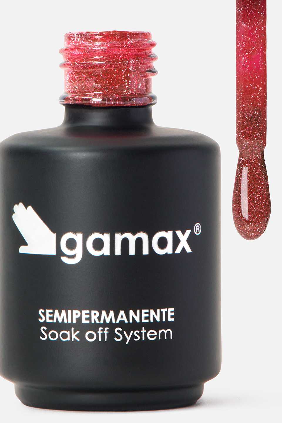 Smalto semipermanente rosso glitter Paprika 15 ml