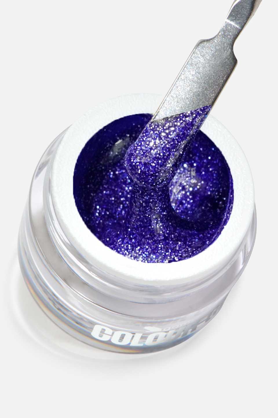 Gel UV colorato viola glitter Giove 5 g