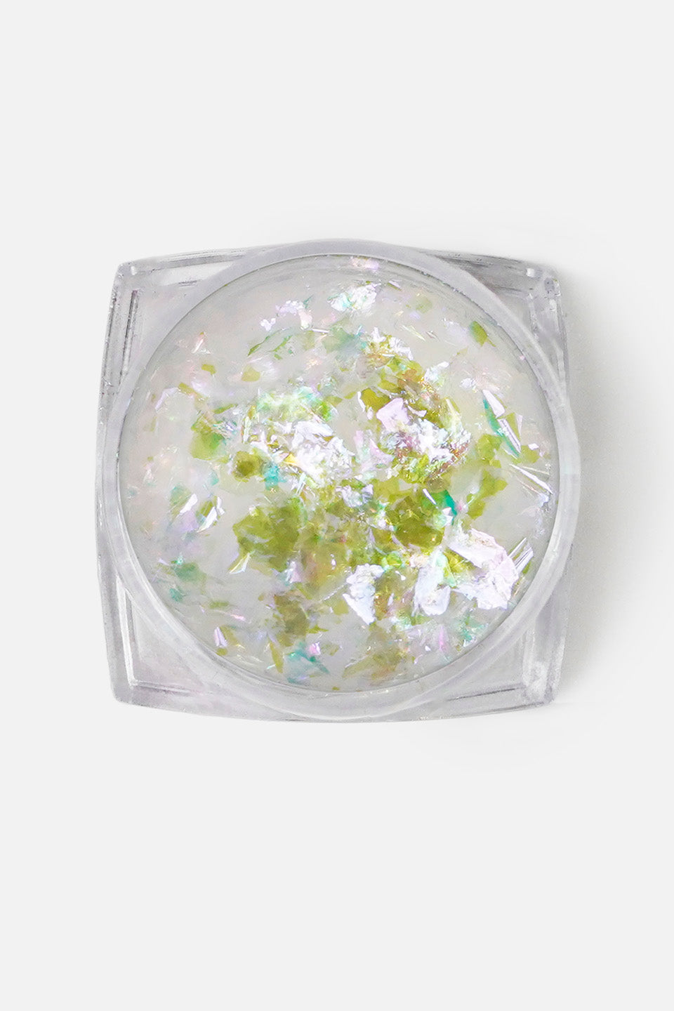 dettaglio flakes gialli per nail art