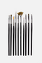 Set 10 pennelli per nail art - Pennelli - Gamax