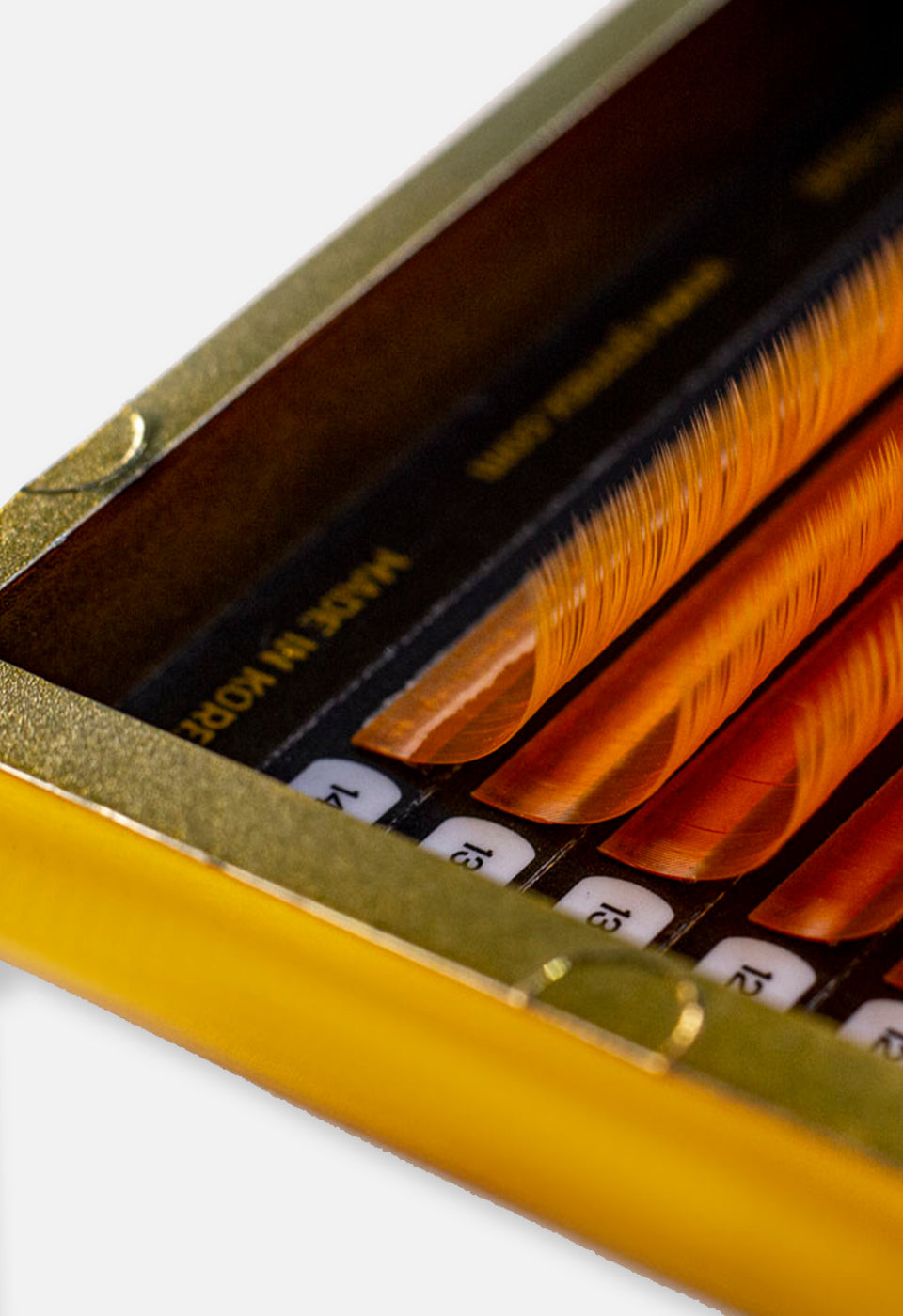 Box extension ciglia curva C sp. 0,10 mm; lunghezza 7–14 mm Arancione Silk - Box extension ciglia - Gamax