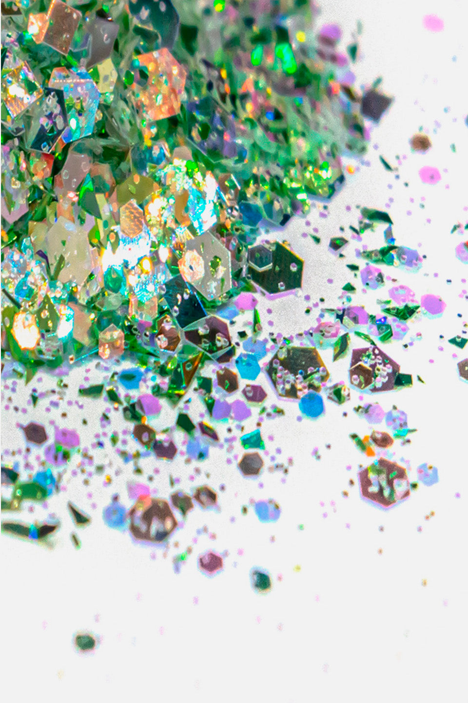 Paillettes unghie colore verde - Polveri Glitter e pigmenti - Gamax