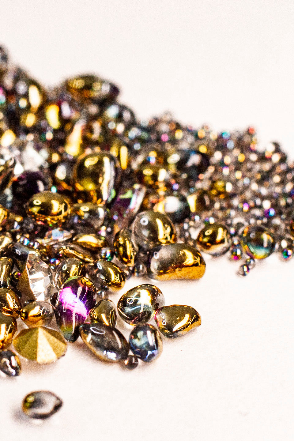 Brillantini e gioielli per unghie nero - Brillantini - Gamax