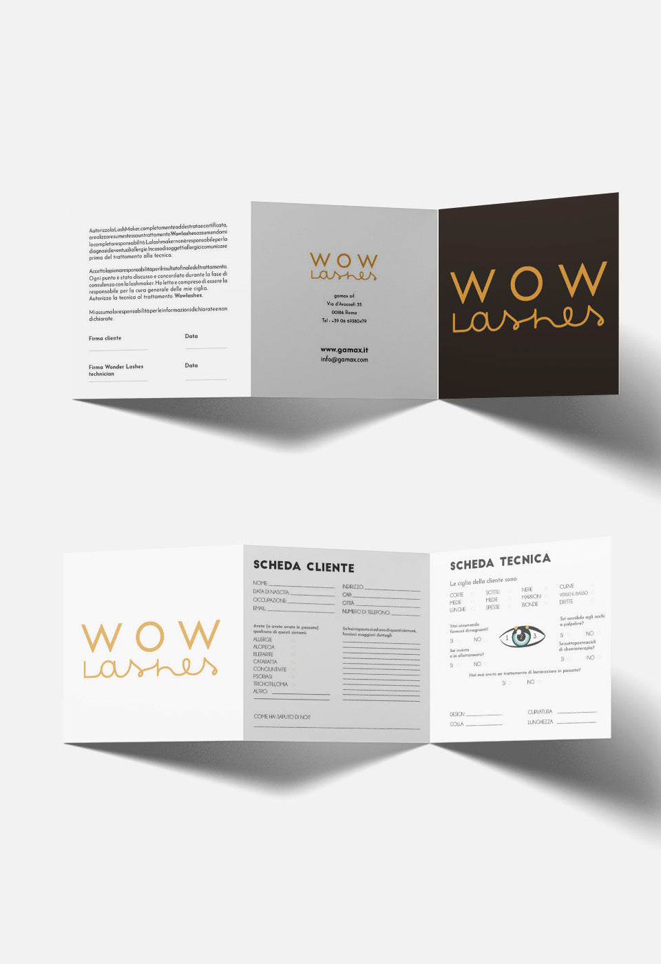 Scheda Cliente centro estetico Wow Lashes - Accessori per extension ciglia - Gamax