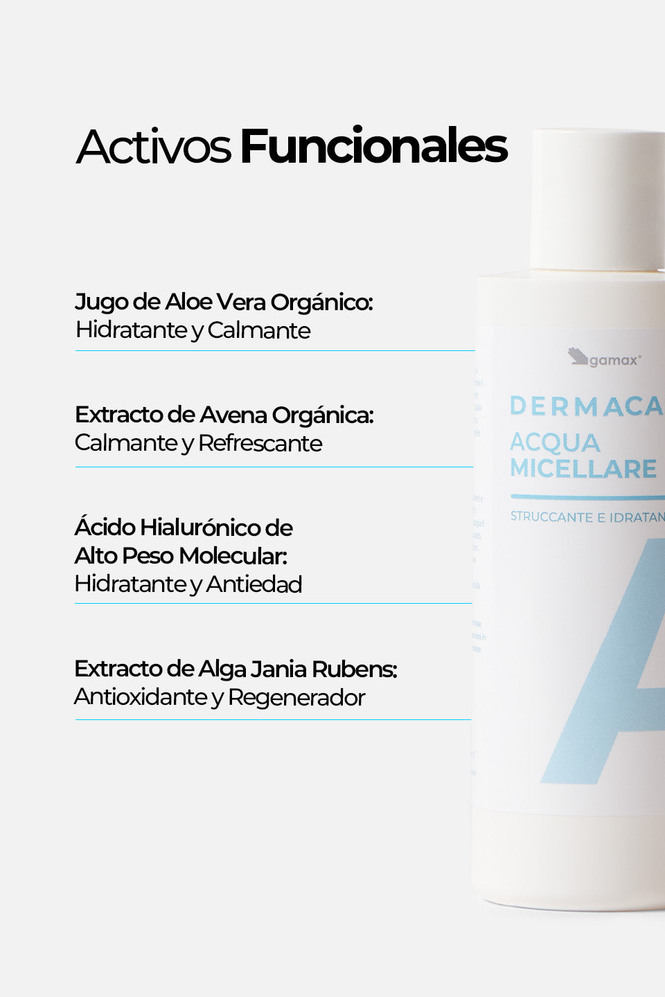 Acqua Micellare - Struccante e Idratante 200ml - Detergenti e struccanti - Skincare - Gamax