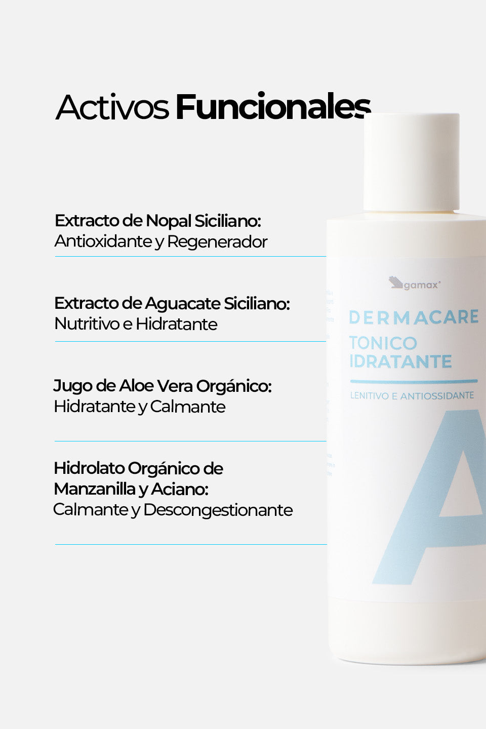 Tonico Idratante - Lenitivo e Antiossidante 200ml - Detergenti e struccanti - Skincare - Gamax