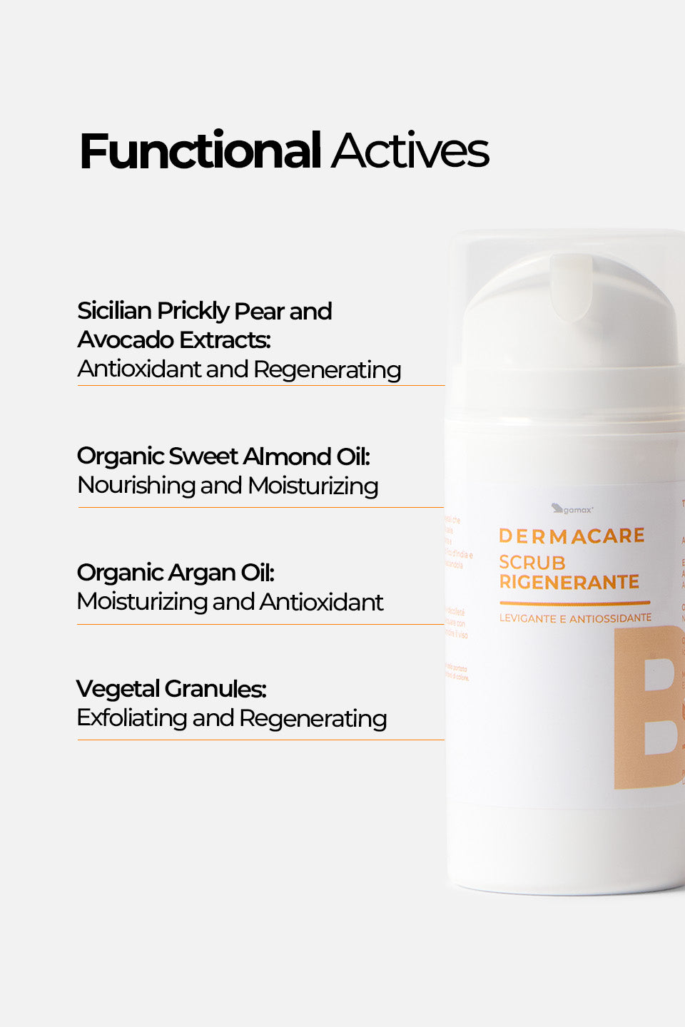 Scrub Rigenerante - Levigante e Antiossidante 100ml - Esfolianti Viso - Skincare - Gamax