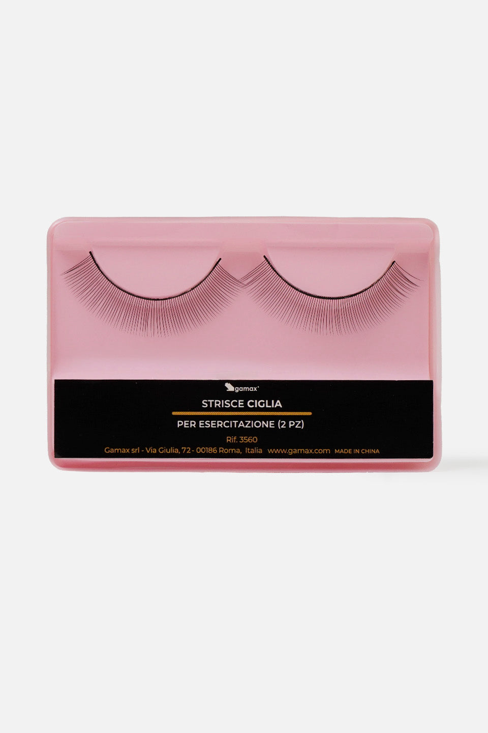 Ciglia finte per esercitazione in box di plastica rosa