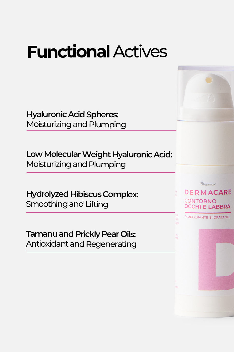 Contorno Occhi e Labbra - Rimpolpante e Idratante 30 ml - Contorno occhi e labbra - Skincare - Gamax