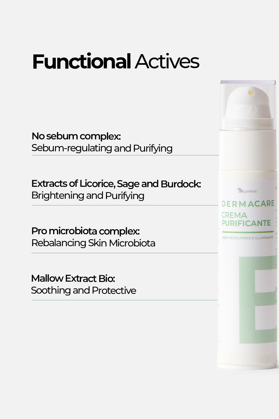 Crema Purificante - Sebo-regolatrice e Illuminante 50ml - Creme viso - Skincare - Gamax