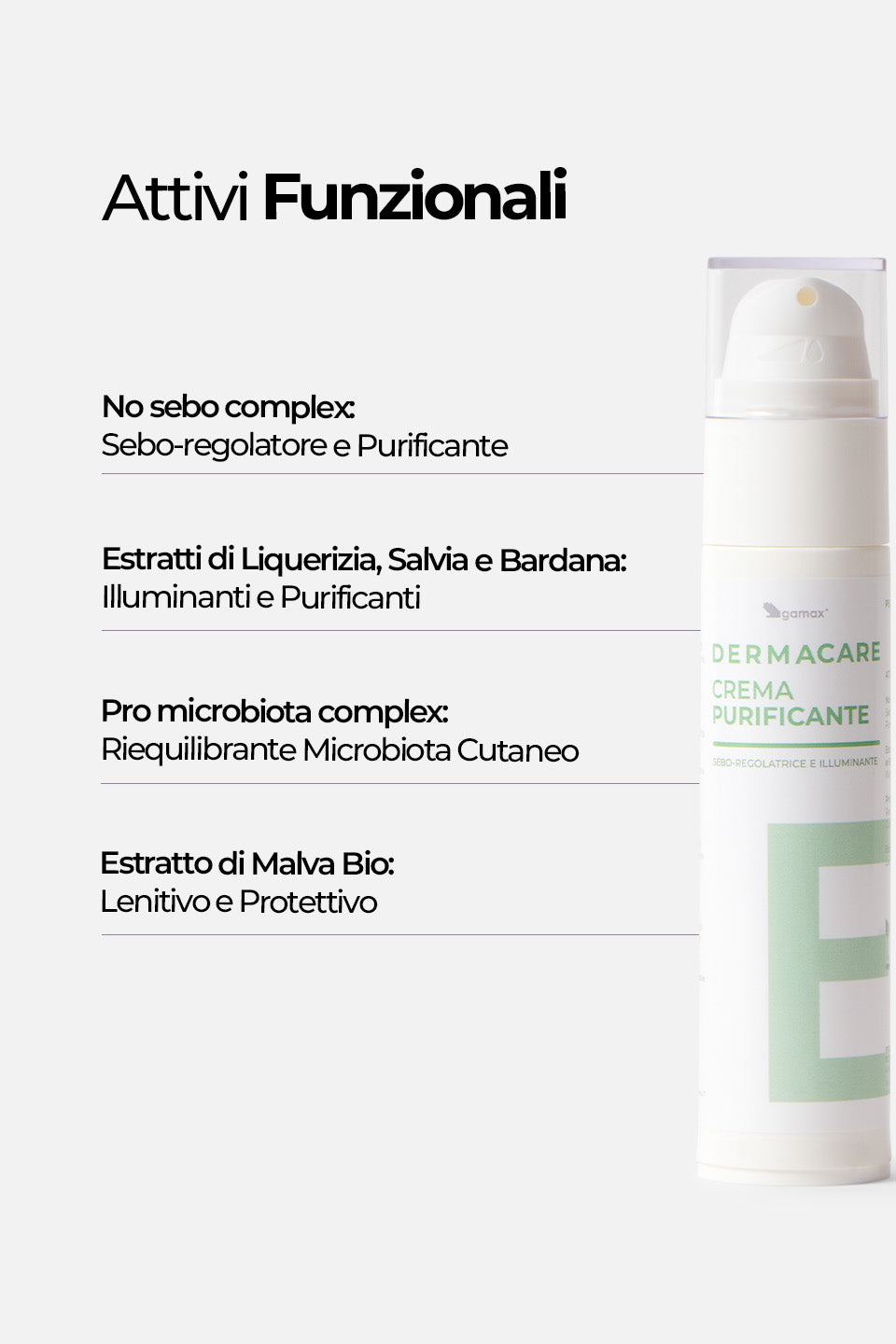 Crema Purificante - Sebo-regolatrice e Illuminante 50ml - Creme viso - Skincare - Gamax
