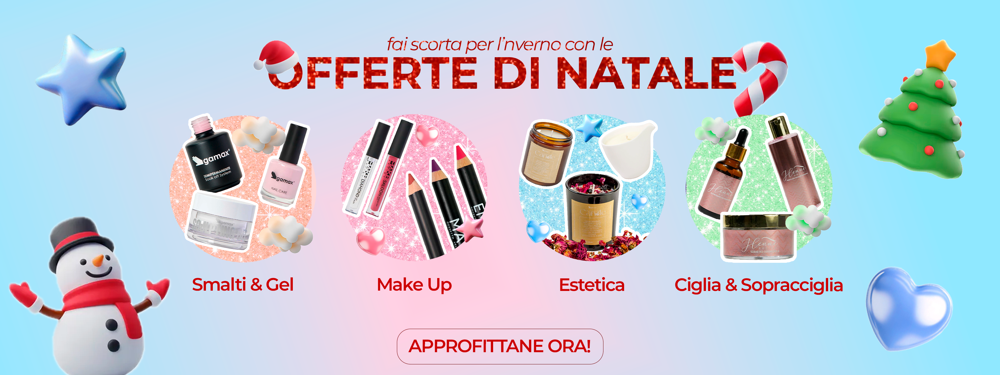 Banner grafico per offerte di Natale