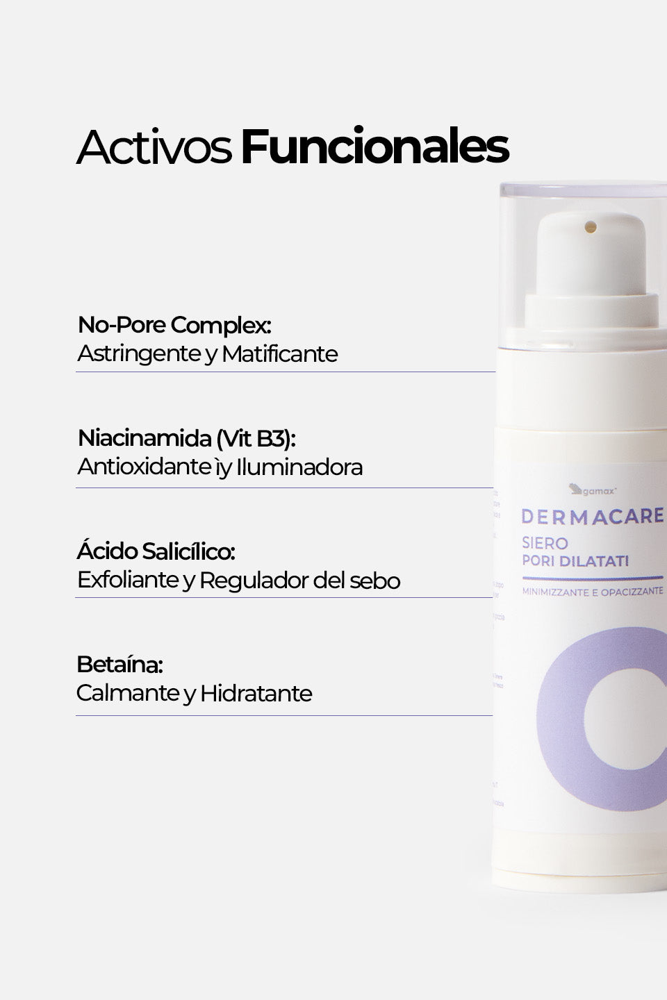 Siero Pori Dilatati - Minimizzante e Opacizzante 30 ml - Sieri Viso - Skincare - Gamax