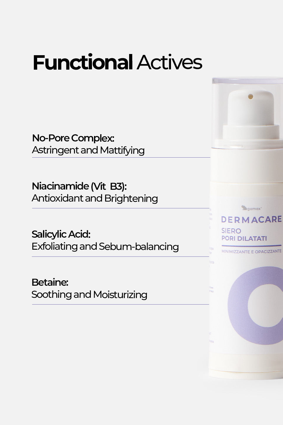 Siero Pori Dilatati - Minimizzante e Opacizzante 30 ml - Sieri Viso - Skincare - Gamax