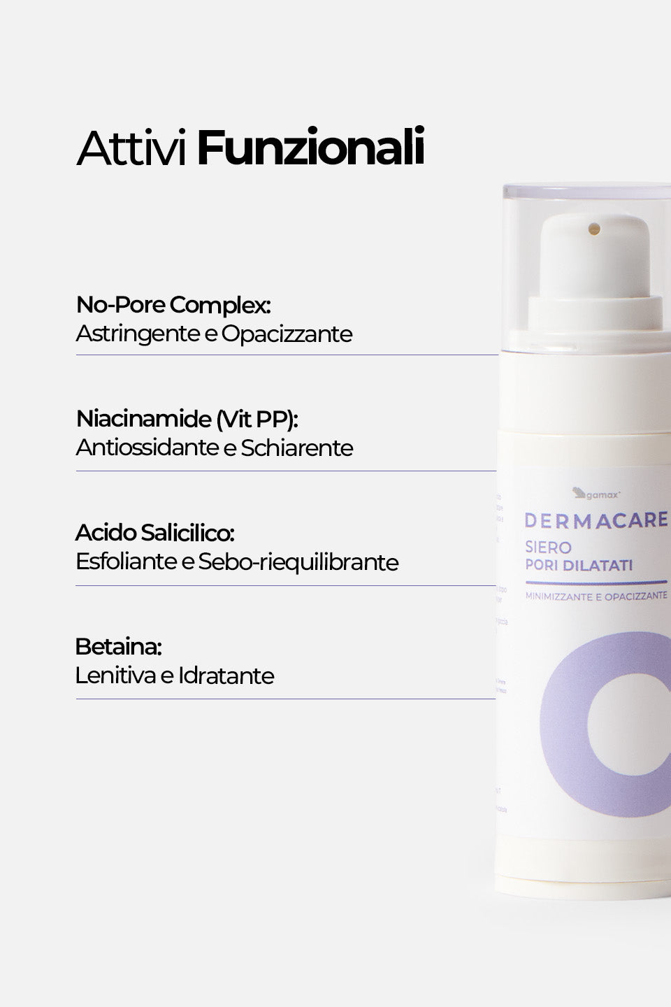 Siero Pori Dilatati - Minimizzante e Opacizzante 30 ml - Sieri Viso - Skincare - Gamax