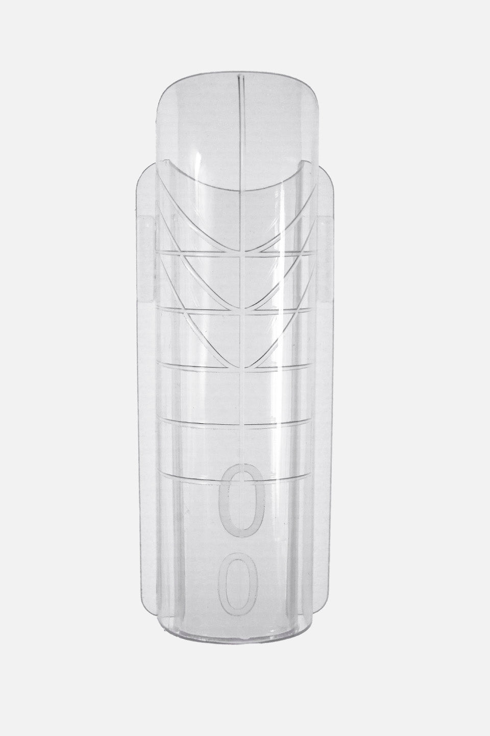 Primo piano della Sandwich Tip Mandorla assemblata, dove la base inferiore è inserita perfettamente sotto la tip superiore. La foto evidenzia la punta affusolata tipica della forma a mandorla e lo spazio vuoto creato tra i due strati per contenere il prodotto.