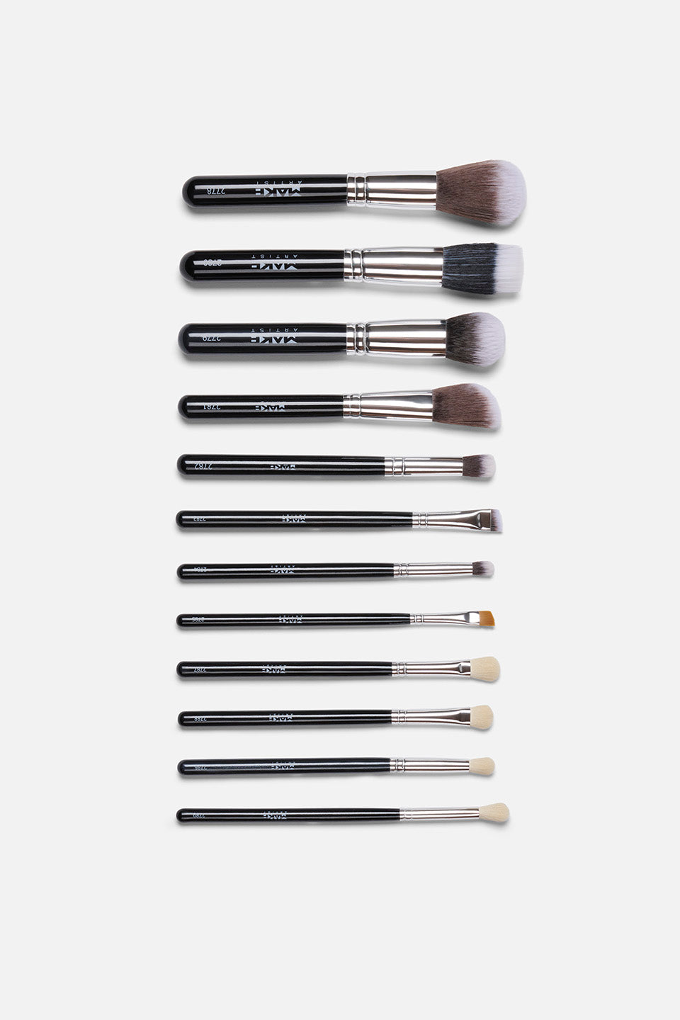 Set pennelli trucco in pelo sintetico 12 pz - MAKE ARTIST - Pennelli - Gamax