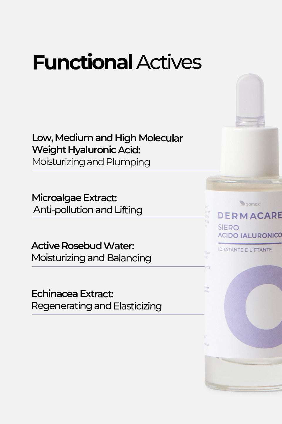 Siero Acido Ialuronico - Idratante e Liftante 30ml - Sieri Viso - Skincare - Gamax