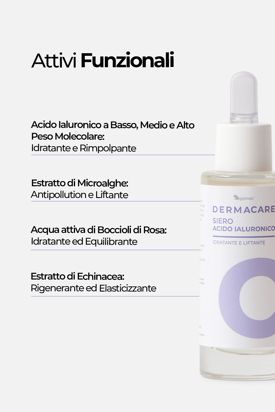 Siero Acido Ialuronico - Idratante e Liftante 30ml - Sieri Viso - Skincare - Gamax