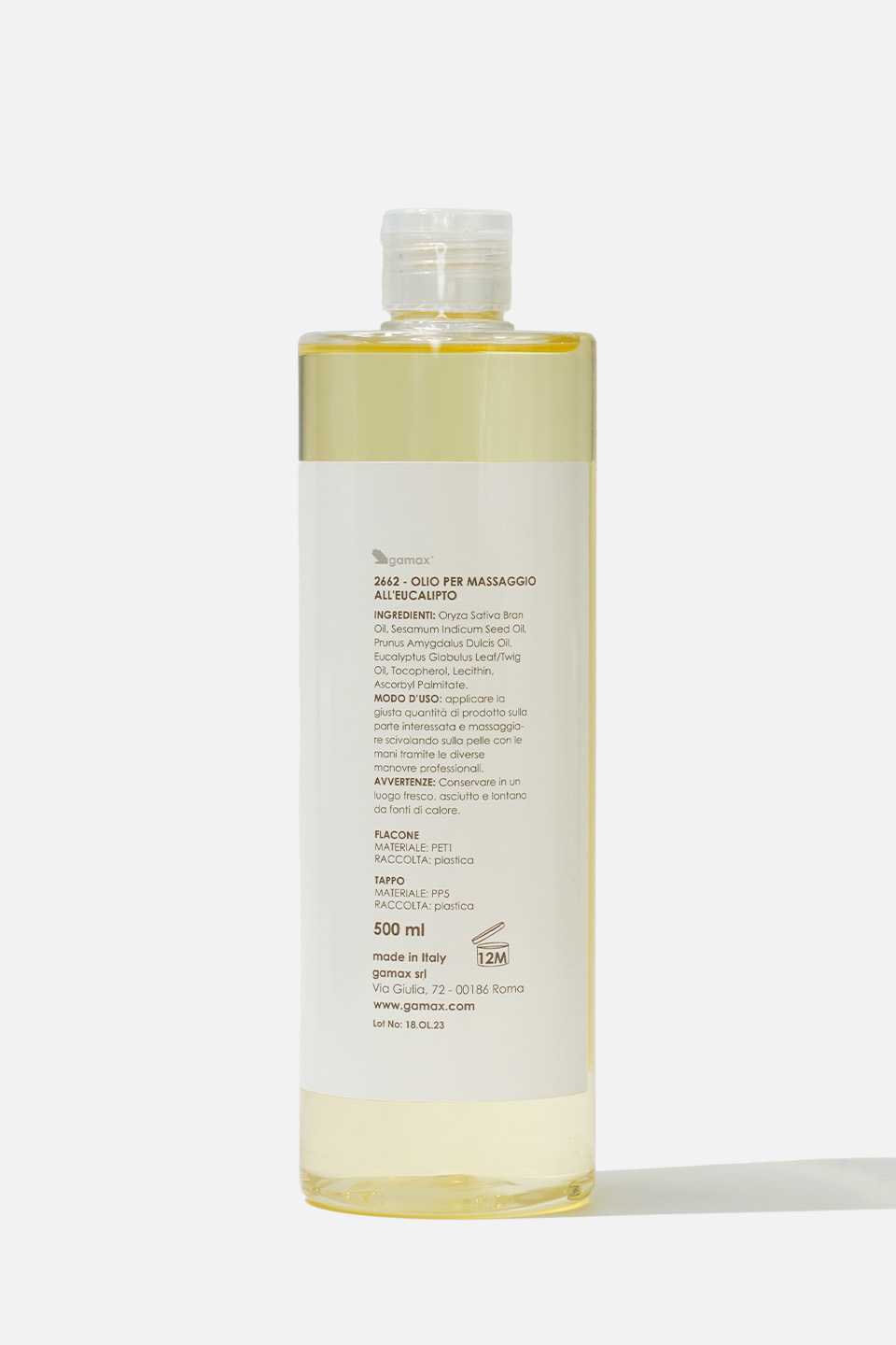 Olio per massaggio all’eucalipto 500 ml