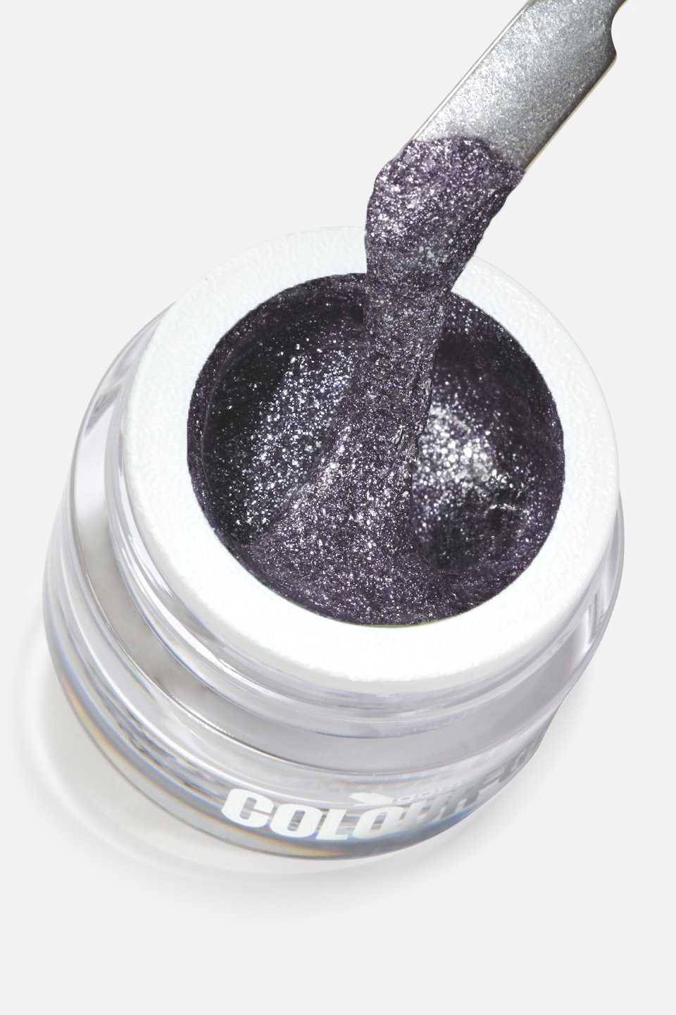 Gel UV colorato grigio glitter Charm Violet 5 g