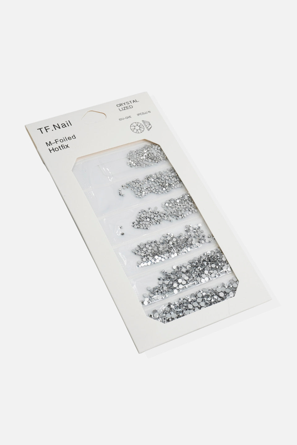 Cristales para uñas plata 1440 uds