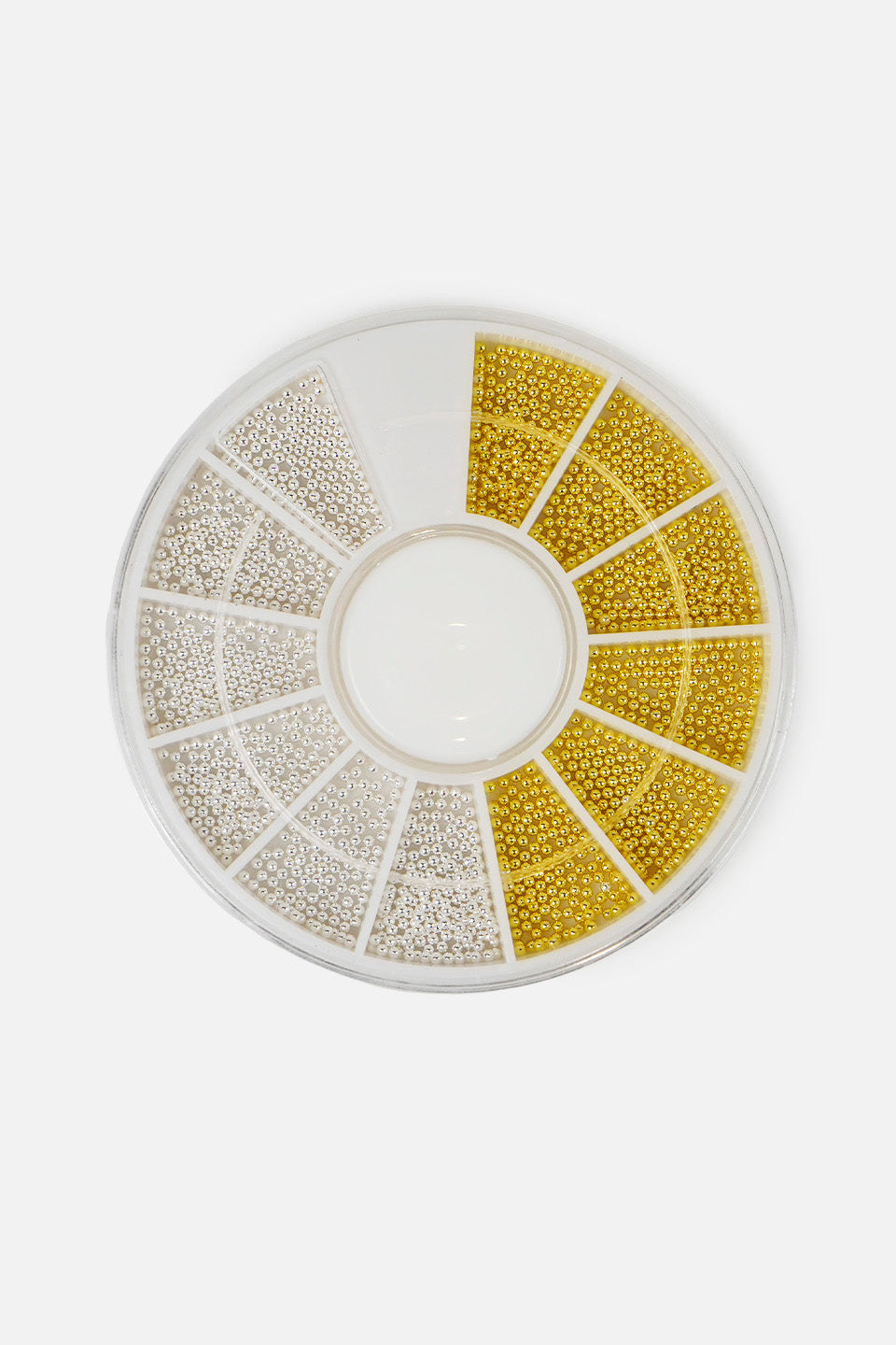 Ruota perline nail art oro e argento