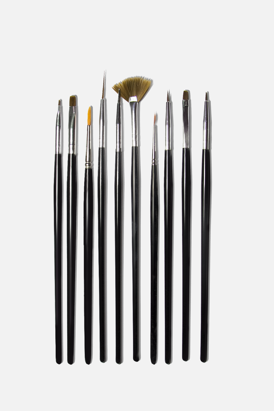 Set 10 pennelli per nail art