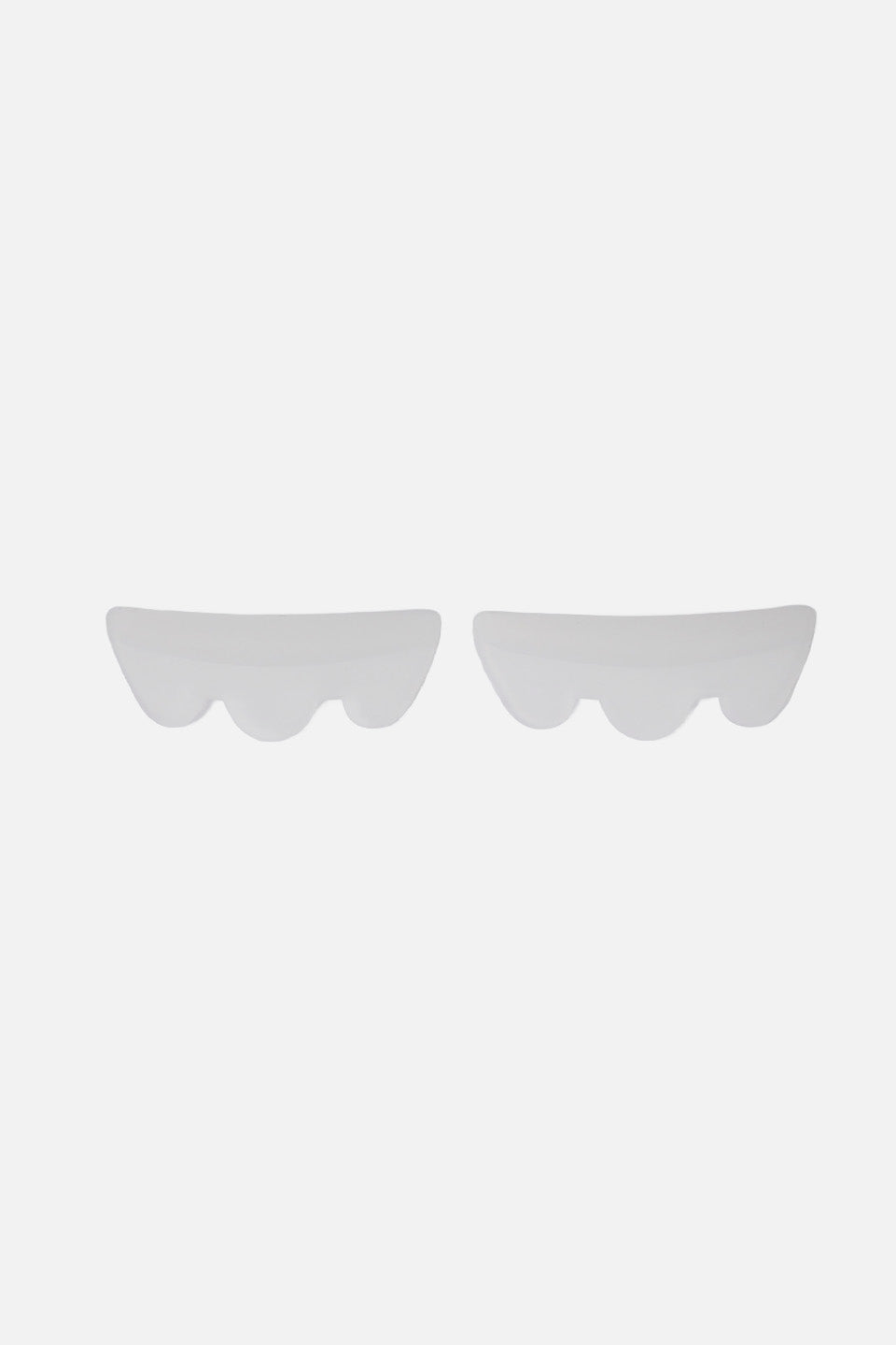 Una coppia di bigodini in silicone per la laminazione delle ciglia semi trasparenti.