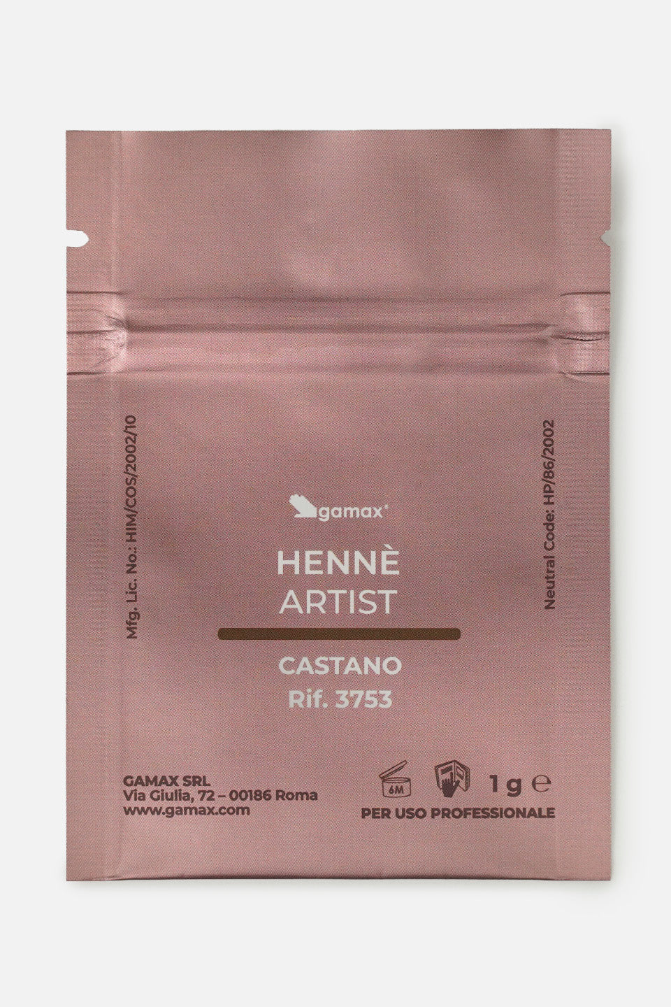Ricarica hennè per sopracciglia castano Medium Brown 1 g -  - Gamax