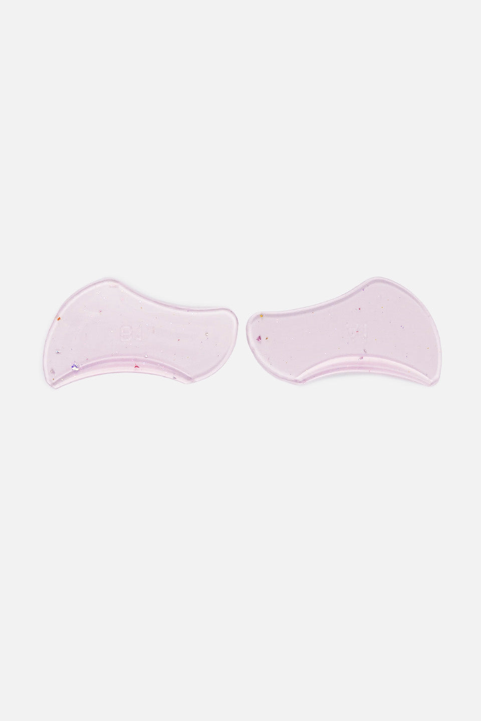 Due bigodini piatti fucsia per laminazione ciglia posizionati orizzontalmente speculari, evidenziando la forma anatomica e flessibile per la palpebra.