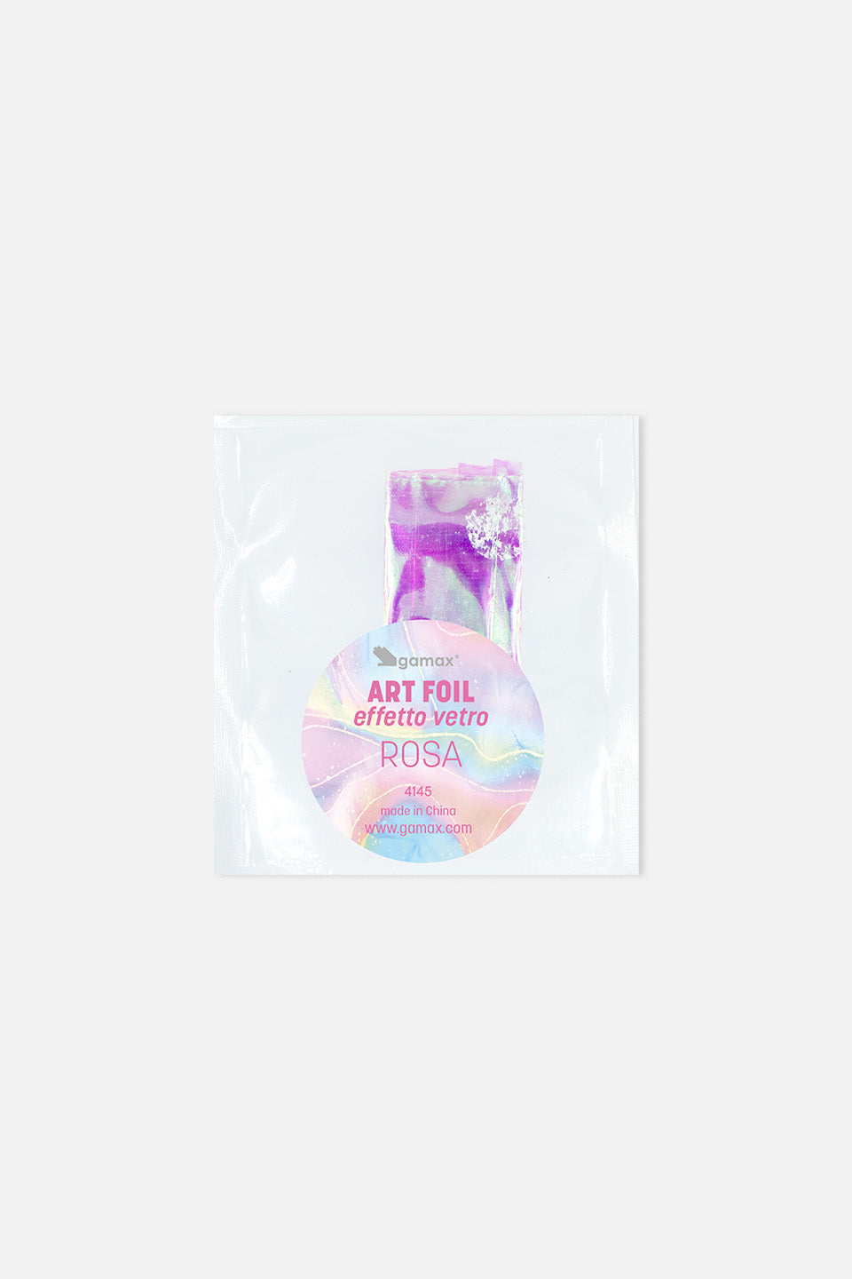 Foil para uñas efecto vidrio rosa