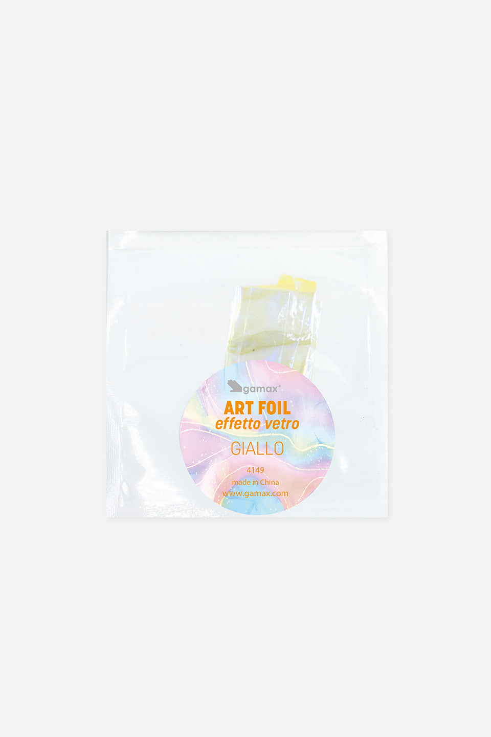 Foil para uñas efecto vidrio amarillo