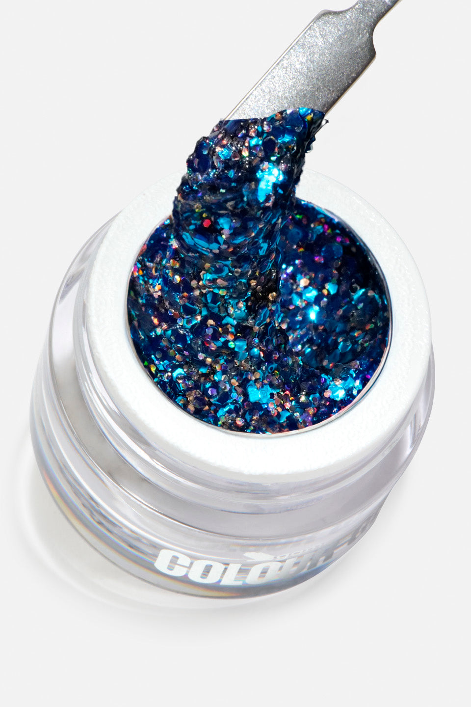 Gel UV de color azul glitter Space 5 g