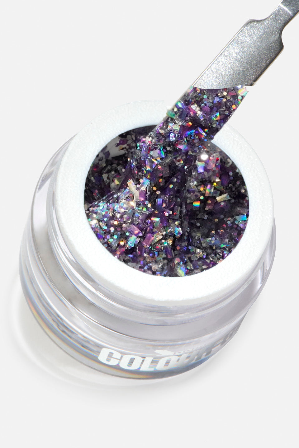 Gel UV de color morado glitter Goa 5 g