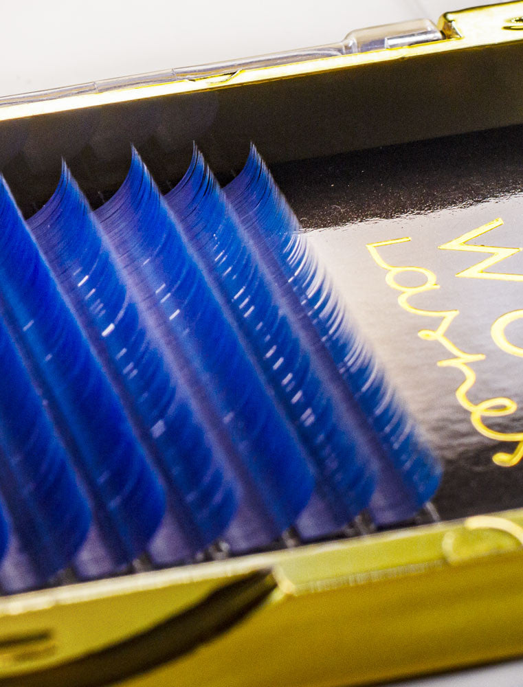 Box extension ciglia curva C sp. 0,10 lunghe 7–14 mm Blu scuro Silk