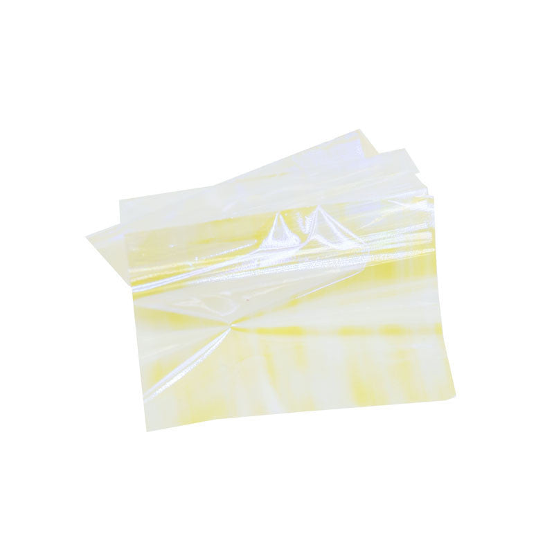Art Foil unghie effetto vetro giallo