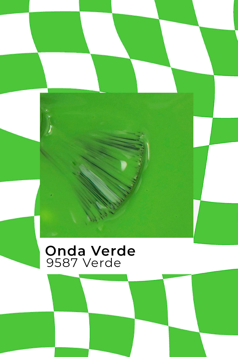 Lime Green Semi-Permanent Nail Polish Onda Verde 15 ml