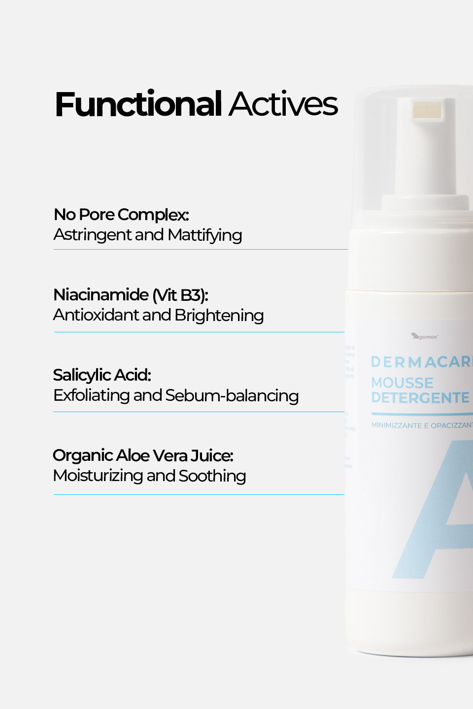 Mousse Detergente - Minimizzante e Opacizzante 150ml - Detergenti e struccanti - Skincare - Gamax