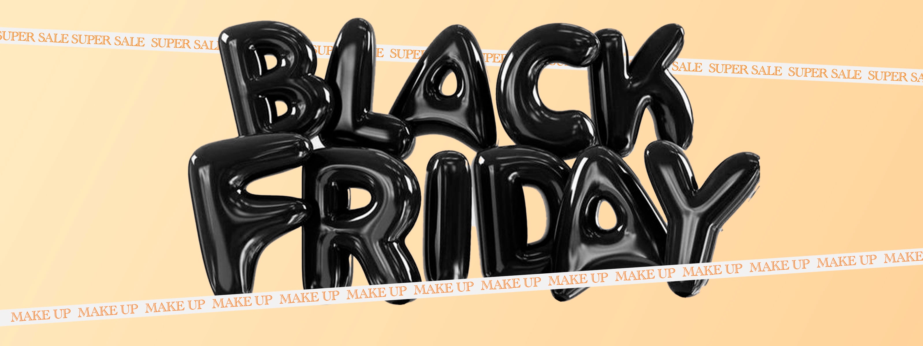 scritta black friday in 3d nero su sfondo giallo