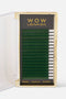 Box extension ciglia colorate Verde Scuro curva C sp. 0,10 mm; lunghezza 7–14 mm Silk