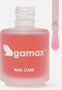 Flacone, aperto e con pennello ben visibile, dello smalto effetto gloss rosso trasparente