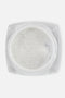 flacone in plastica con all'interno polvere unghie per nail art. Colore argento cromato effetto "aurora". 