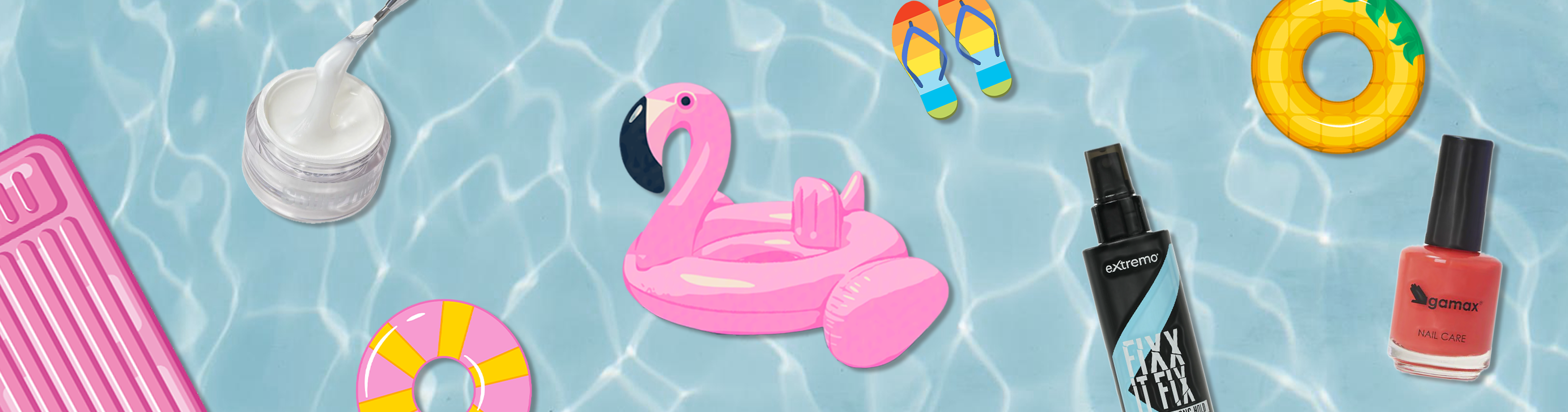 banner divisorio fantasia estate sfondo piscina