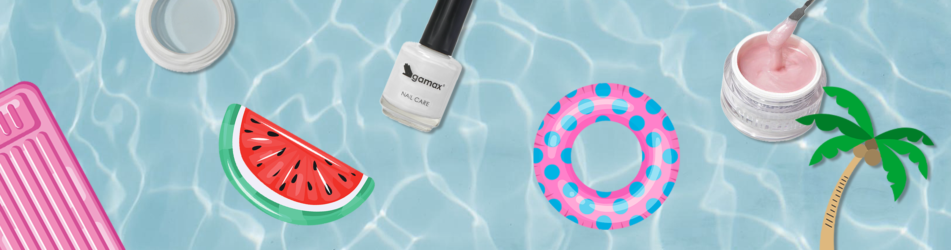 banner divisorio fantasia estate sfondo piscina