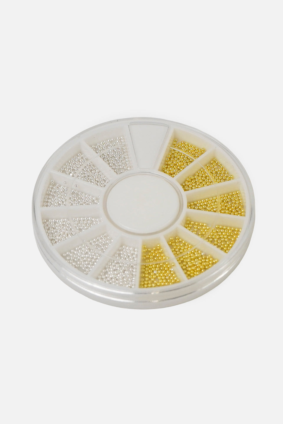 Ruota perline nail art oro e argento