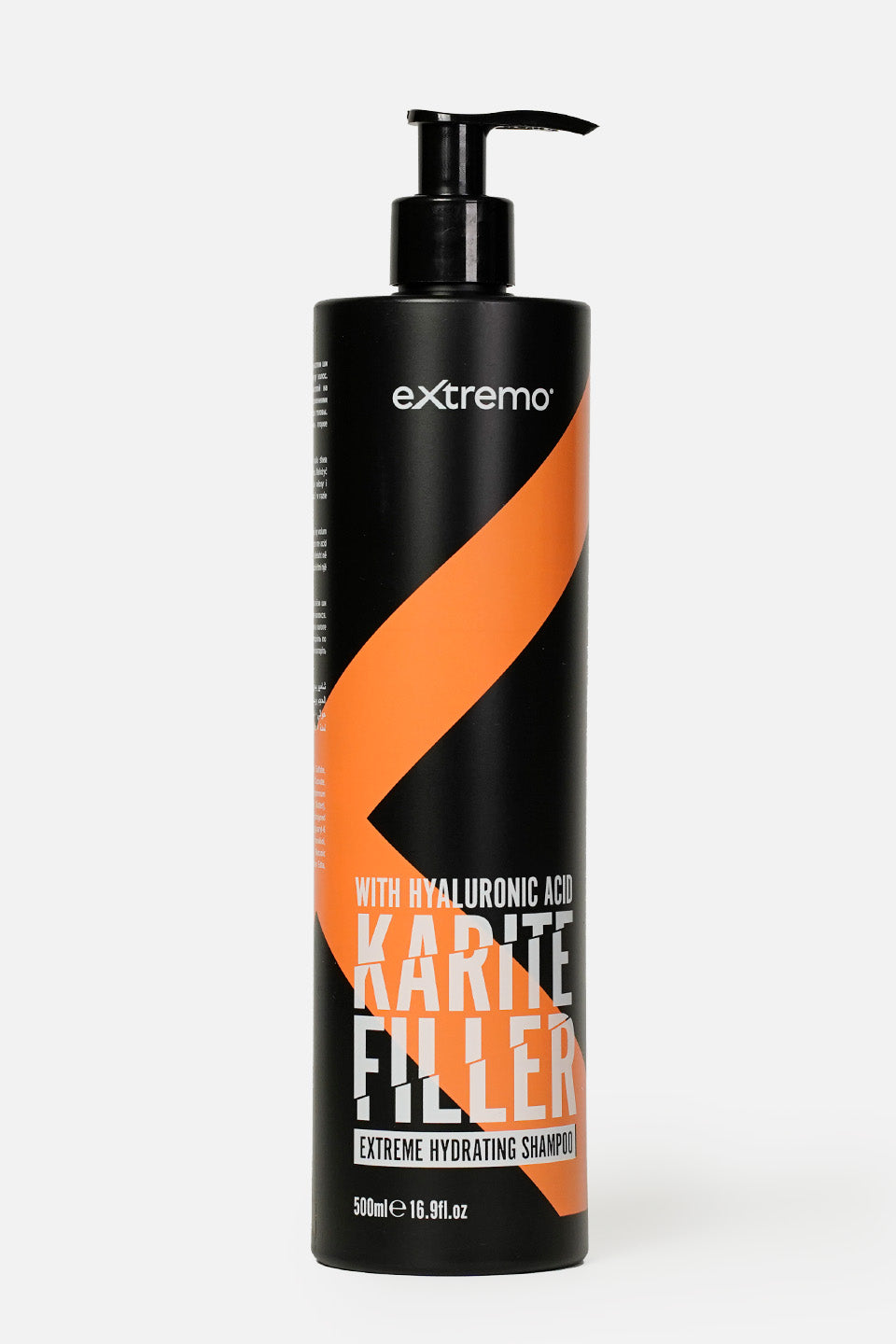 Shampoo per capelli secchi fotografato frontalmente