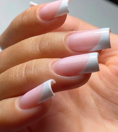 French bianco con base nude